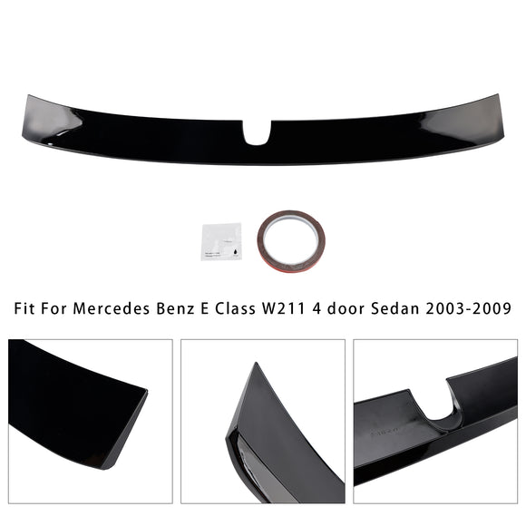 Alerón trasero de techo en negro brillante para Mercedes-Benz Clase E W211 Sedán 2003-2009
