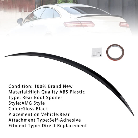 Gloss Black Rear Spoiler For Mercedes-Benz E-Class C238 W213 Coupe 16+ AMG Style