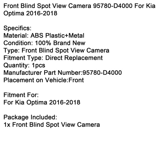 Vordere Toter-Winkel-Kamera 95780-D4000 für Kia Optima 2016–2018
