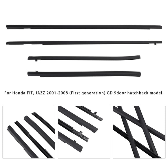 4kpl Weatherstrip kumitiiviste oven hihna Honda FIT JAZZ 1. sukupolveen 2001-2008