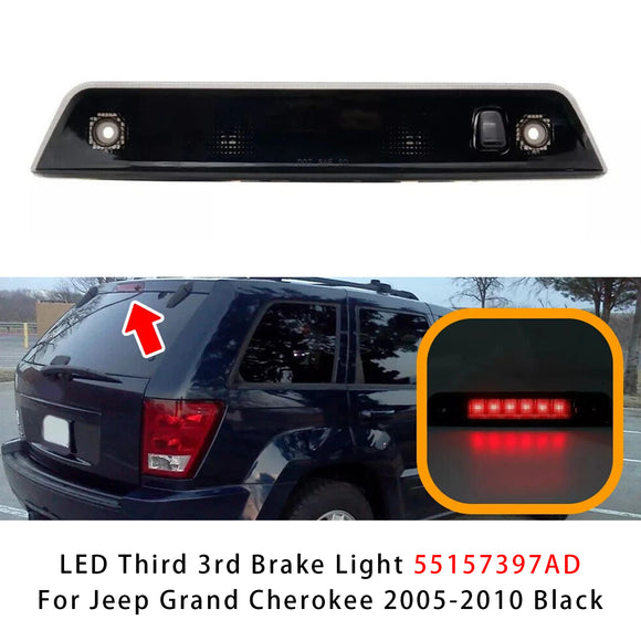 LED kolmas 3. jarruvalo 55157397AD Jeep Grand Cherokee 2005-2010 musta