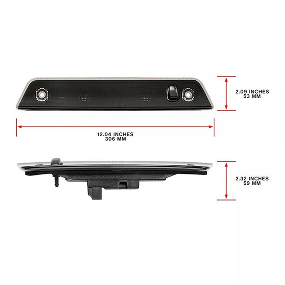 LED kolmas 3. jarruvalo 55157397AD Jeep Grand Cherokee 2005-2010 musta