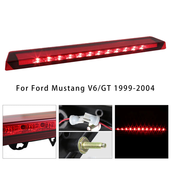 Helle rote 3./3. Bremsleuchte mit LED-Bremsleuchte für Ford Mustang V6/GT 1999–2004