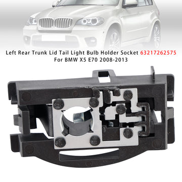 Left Rear Trunk Lid Tail Light Bulb Holder Socket 63217262575 For BMW X5 E70 2008-2013 - 0