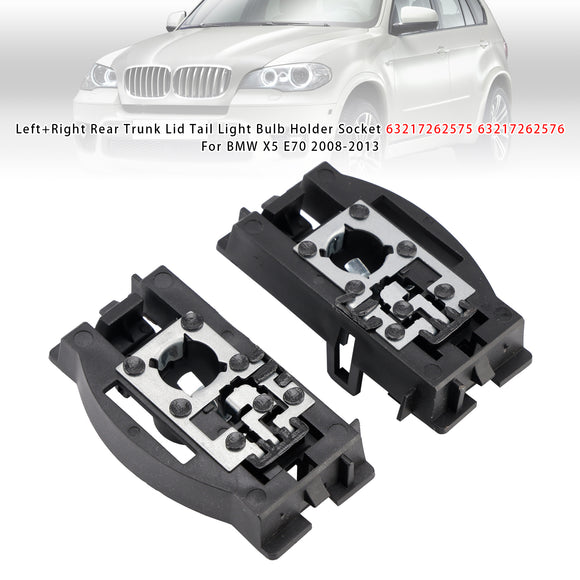 Links + Rechts Hinten Stamm Deckel Rücklicht Birne Halter Sockel 63217262575 63217262576 Für BMW X5 E70 2008-2013