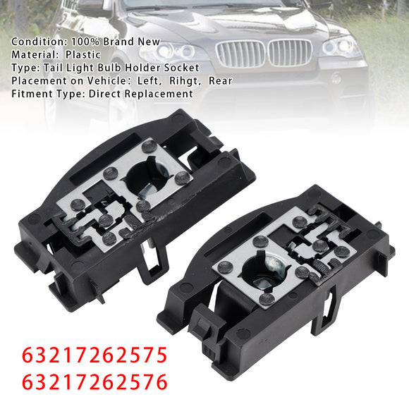 Links + Rechts Hinten Stamm Deckel Rücklicht Birne Halter Sockel 63217262575 63217262576 Für BMW X5 E70 2008-2013