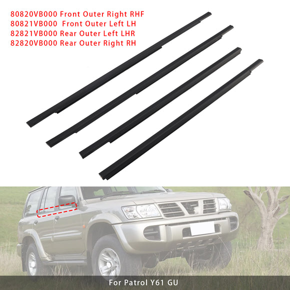Kit de molde para burlete de puerta y ventana, 4 Uds., para Patrol Y61 GU