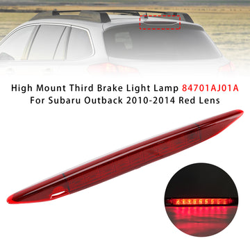 High Mount Third Brake Light Lamp 84701AJ01A For Subaru Outback 2010-2014 Red Lens - 0