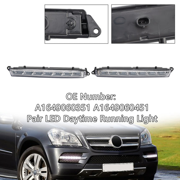 Paar LED-Tagfahrlicht für Benz X164 GL350 GL450 ML63 AMG X166 07–13