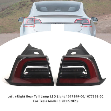 2017-2023 Tesla Model 3 / Model Y Left +Right Rear Tail Lamp LED Light 1077399-00 1077398-00 - 0