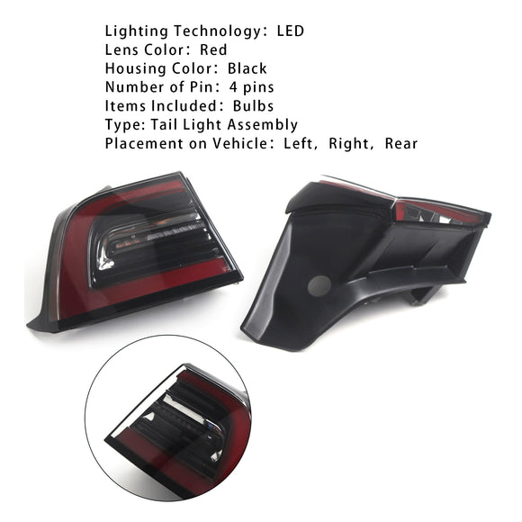 L+R takatakavalon LED-valo 1077399-00,1077398-00 Tesla Model 3 2017-2023