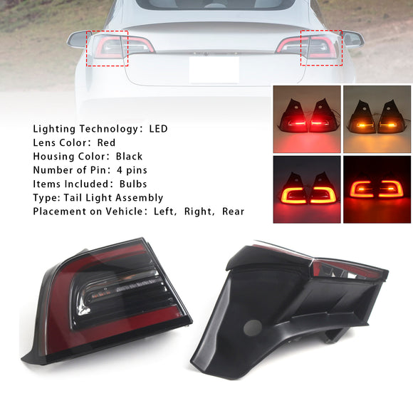 L+R takatakavalon LED-valo 1077399-00,1077398-00 Tesla Model 3 2017-2023