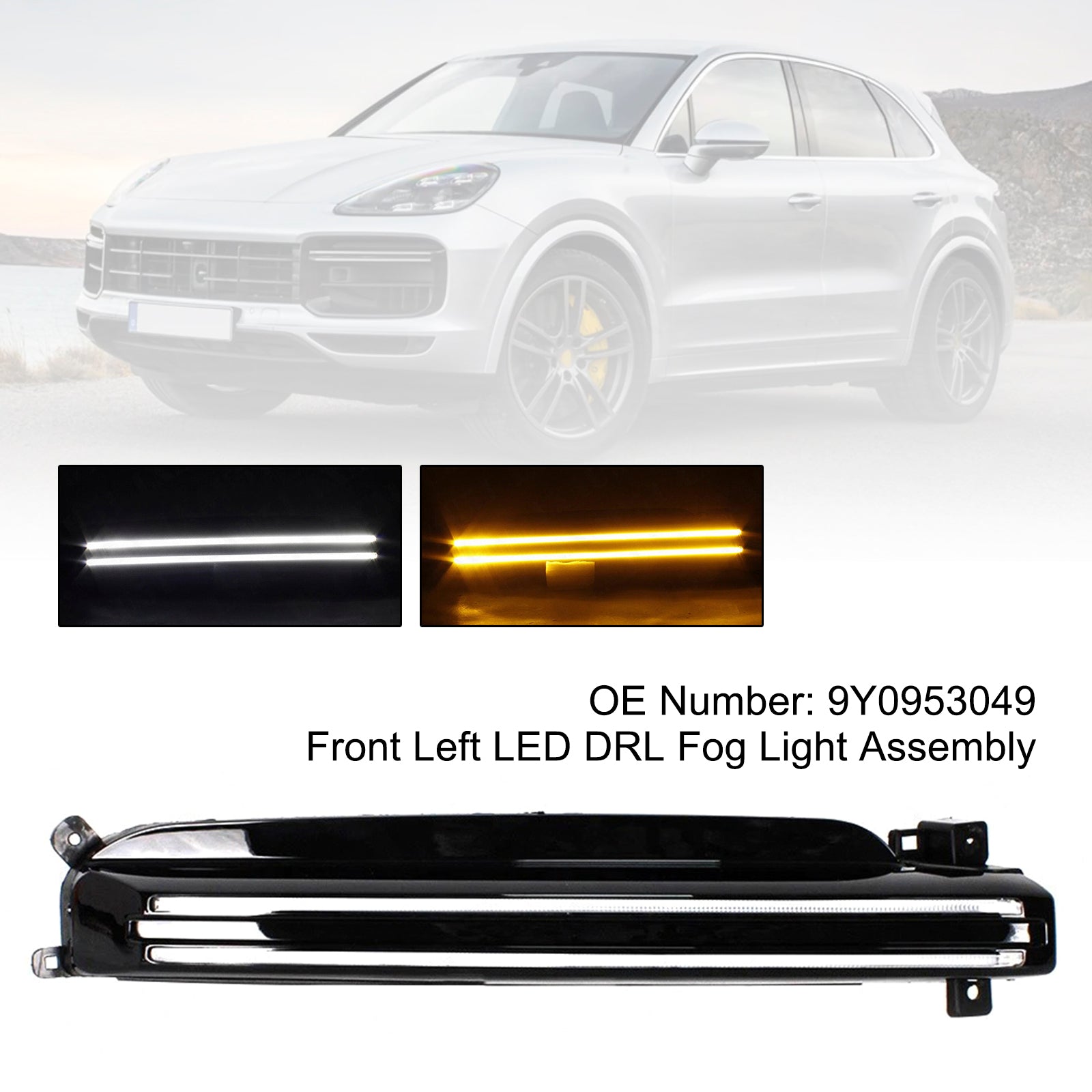 Front Left LED DRL Fog Light Assembly 9Y0953049 For Porsche