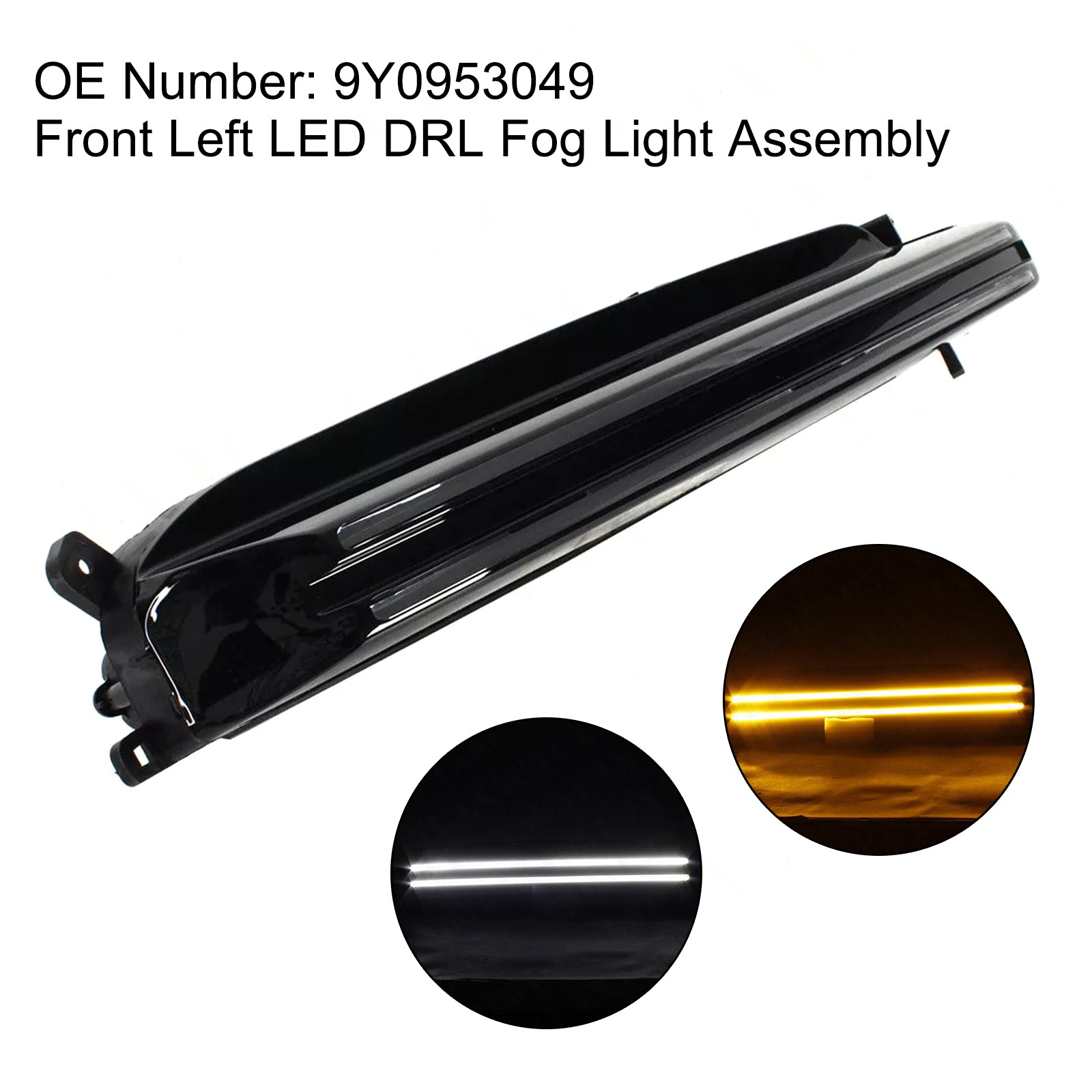  ライト Front Left LED DRL Fog Light Assembly 9Y0953049 For Porsche
