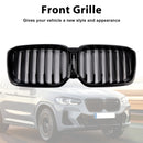 Front Bumper Kidney Grille Fit BMW X3 G01 X4 G02 2022-2025 Glossy Black-4