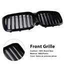 Front Bumper Kidney Grille Fit BMW X3 G01 X4 G02 2022-2025 Glossy Black-5