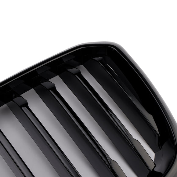 Front Bumper Kidney Grille Fit BMW X3 G01 X4 G02 2022-2025 Glossy Black