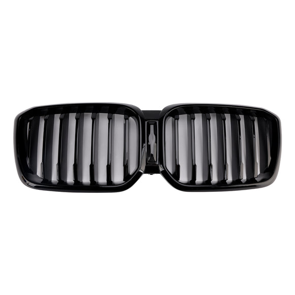 Front Bumper Kidney Grille Fit BMW X3 G01 X4 G02 2022-2025 Glossy Black