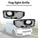 Nebelscheinwerfer-Lichtabdeckung, Gittereinsatz, passend für VW T5 T5.1 2010–2015, S-Linie, glänzend schwarz-4