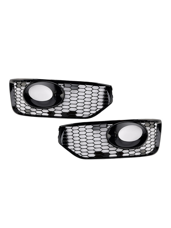 Nebelscheinwerfer-Lichtabdeckung, Gittereinsatz, passend für VW T5 T5.1 2010–2015, S-Linie, glänzend schwarz