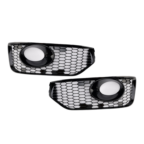 Nebelscheinwerfer-Lichtabdeckung, Gittereinsatz, passend für VW T5 T5.1 2010–2015, S-Linie, glänzend schwarz