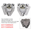 2pcs 63115A0E623+63115A0E624 LED Headlight DRL Unit Module For BMW X3 X4 G01 G02 LCI-4
