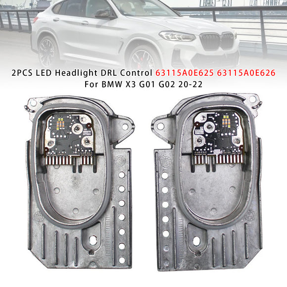2 uds LED faro DRL Control 63115A0E625 63115A0E626 para BMW X3 G01 G02 20-22