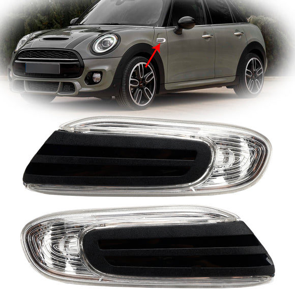 2 stuks richting extra richtingaanwijzer wit voor BMW Mini F55 F56 F57
