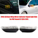 2PCS Door Wing Mirror Indicator Signal Light Side For VW Passat B7 2010-2015-3