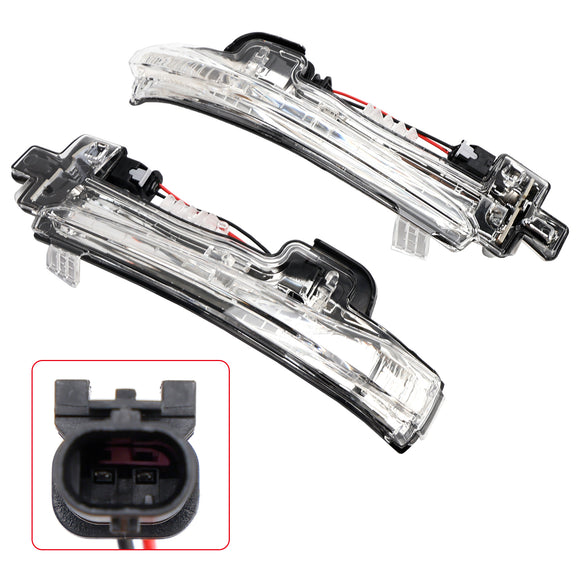 2Pcs Wing Mirror LED Signal Indicator Light For Volvo V40 S60 S80 V60 V70