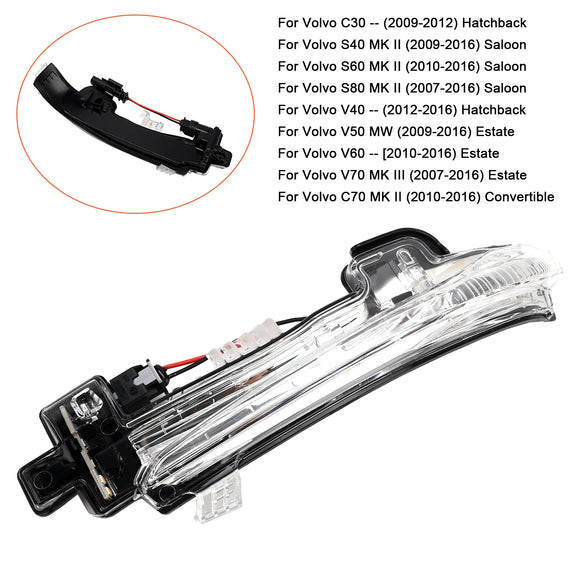 Left Wing Mirror LED Signal Indicator Light For Volvo V40 S60 S80 V60 V70