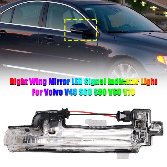 Rechtervleugelspiegel LED-signaalindicatielampje voor Volvo V40 S60 S80 V60 V70