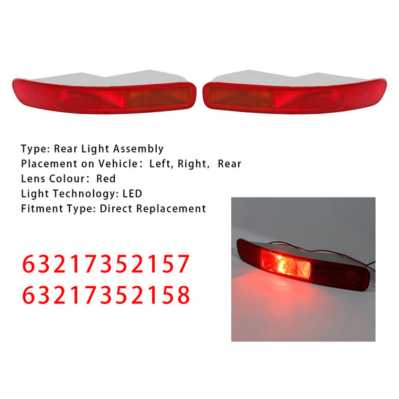 Links + rechts LED-Heckstoßstangenleuchte 63217352157 58 für MINI Clubman F54 2016–2024