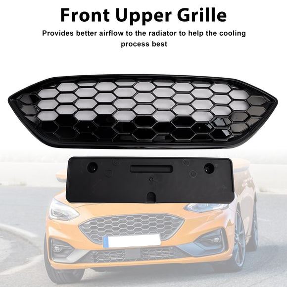 Glanzend zwarte voorbumpergrille, geschikt voor Ford Focus ST + ST Line MK4 2018-2021
