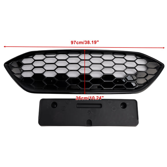 Glanzend zwarte voorbumpergrille, geschikt voor Ford Focus ST + ST Line MK4 2018-2021