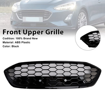 ST Style Gloss Black Mesh Front Bumper Grill Fit Ford Focus MK4 2018-2021