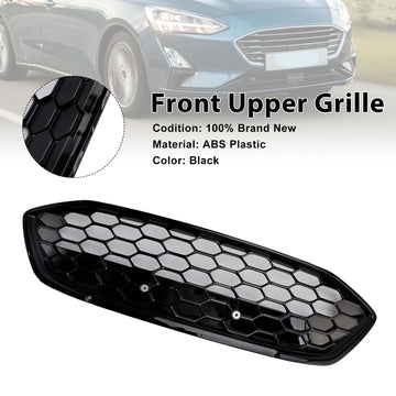 ST Style Gloss Black Mesh Front Bumper Grill Fit Ford Focus MK4 2018-2021 - 0