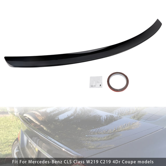Gloss Black Rear Boot Spoiler For Mercedes-Benz CLS-Class W219 AMG Style 05-10