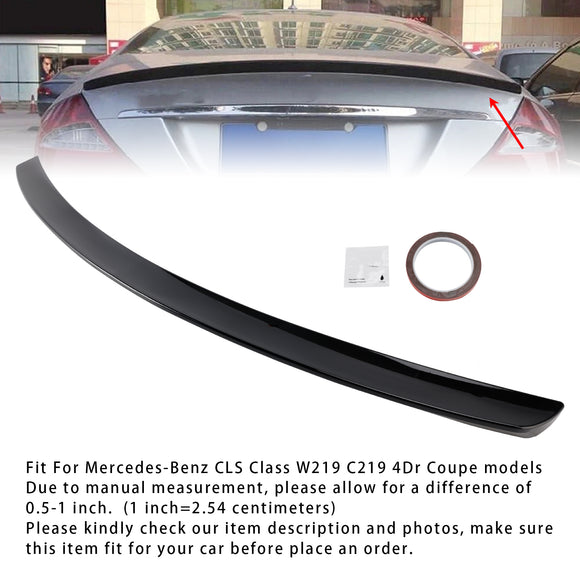Gloss Black Rear Boot Spoiler For Mercedes-Benz CLS-Class W219 AMG Style 05-10