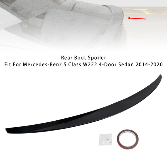 Spoiler trasero negro brillante para Mercedes-Benz Clase S. W222 2014-2020
