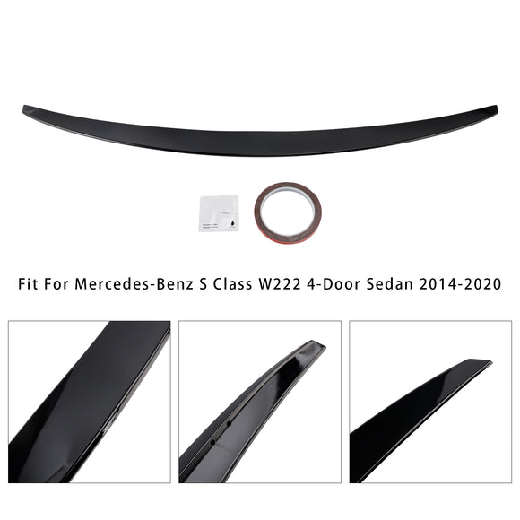 Spoiler trasero negro brillante para Mercedes-Benz Clase S. W222 2014-2020
