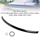 Spoiler trasero negro brillante para Mercedes-Benz Clase S. W223 2021-2025-2
