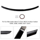 Spoiler trasero negro brillante para Mercedes-Benz Clase S. W223 2021-2025-7