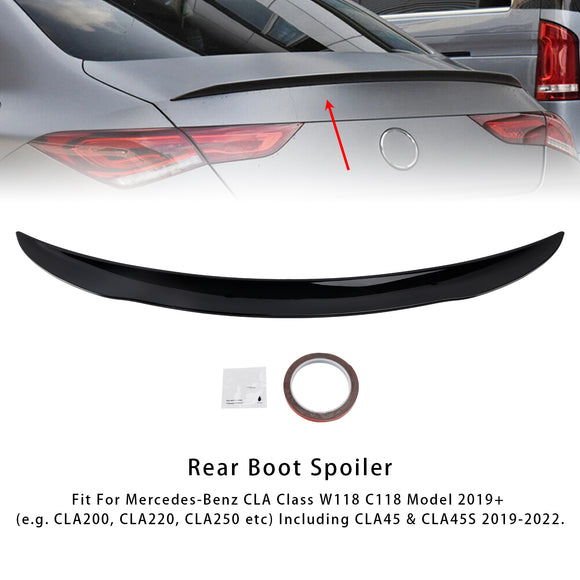 Spoiler trasero negro brillante para Mercedes-Benz CLA-Class W118 C118 2019+
