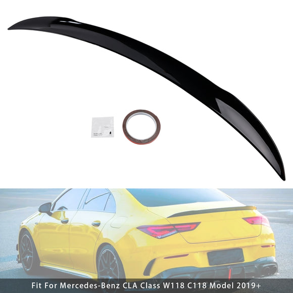 Spoiler trasero negro brillante para Mercedes-Benz CLA-Class W118 C118 2019+