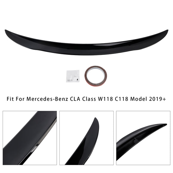 Spoiler trasero negro brillante para Mercedes-Benz CLA-Class W118 C118 2019+