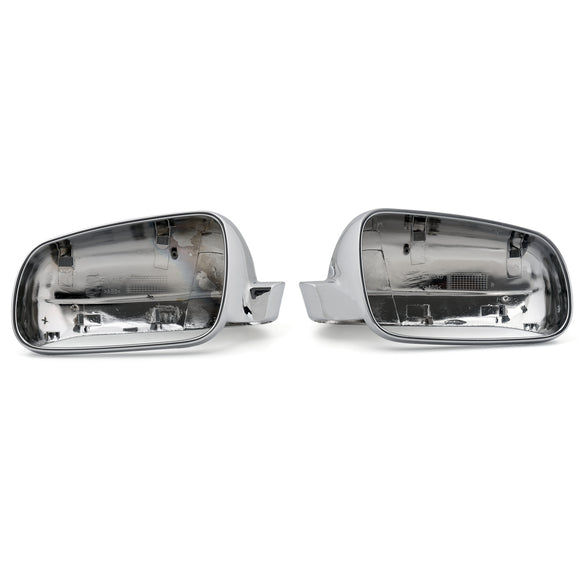Left&Right Side Door Mirror Cover Silvery For VW Golf Mk4 1998-2004