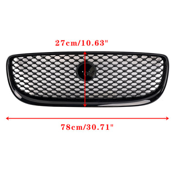 2015-2018 Jaguar XE Gloss Black Honeycomb Front Bumper Grille Grill - 0