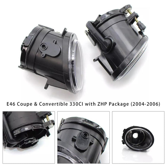 2004-2006 BMW E46 Coupe & Convertible 330CI with ZHP Package Pair Front Fog Light Lamps Without Bulbs 63177894017 63177894018 Generic