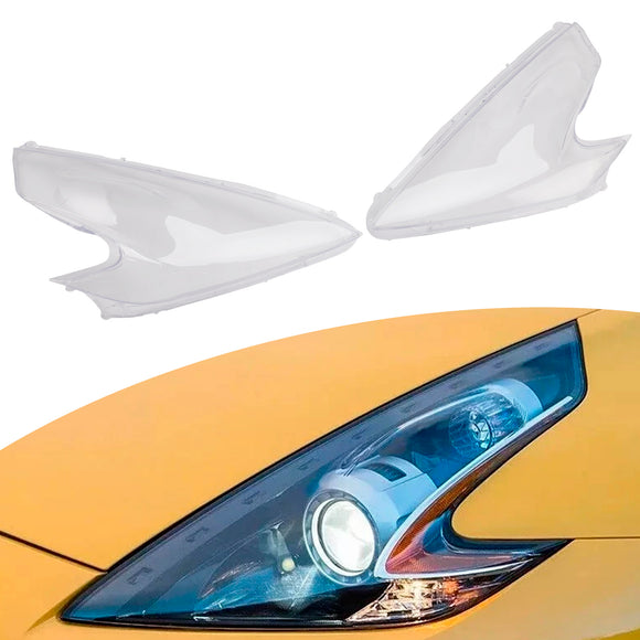 2Pcs Front Headlight Lens Cover+Glue For Nissan 370Z 2009-2021 Replace US